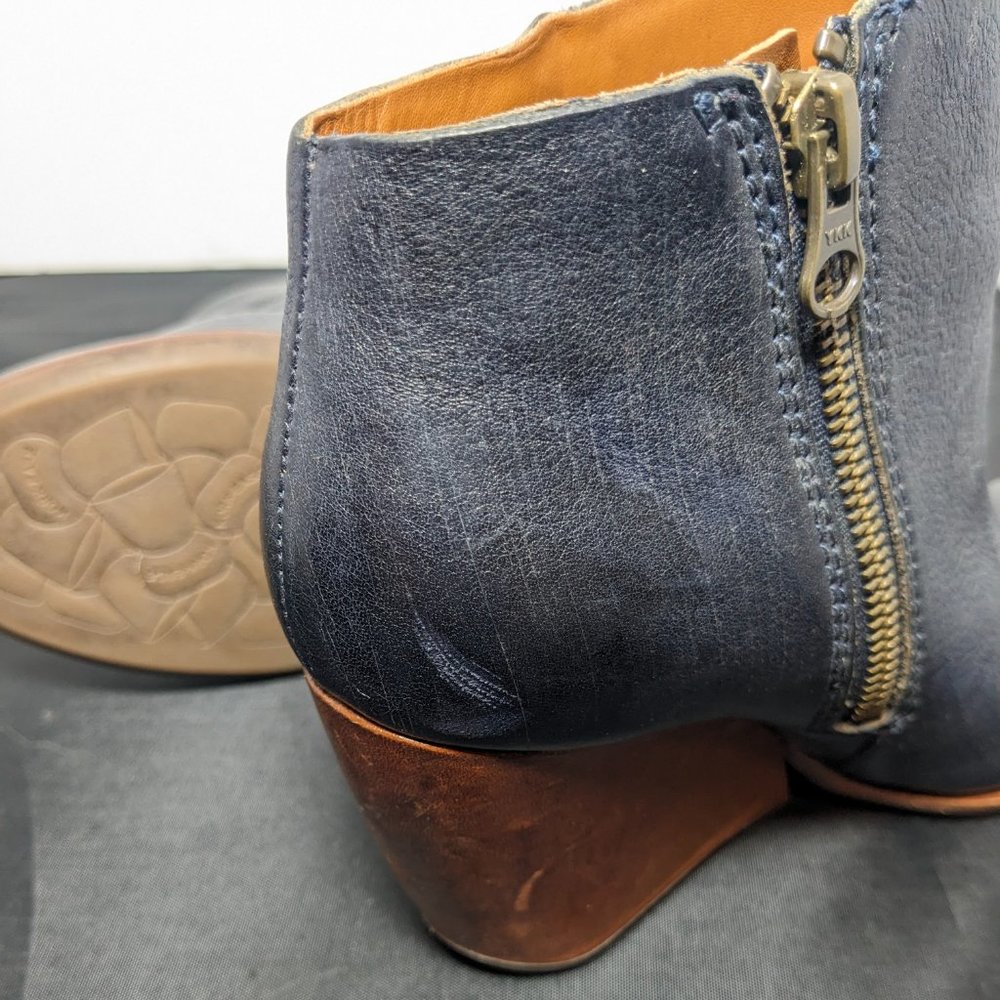 Kork-Ease Natalya Wedge Booties, Blue - Picture 5 of 8